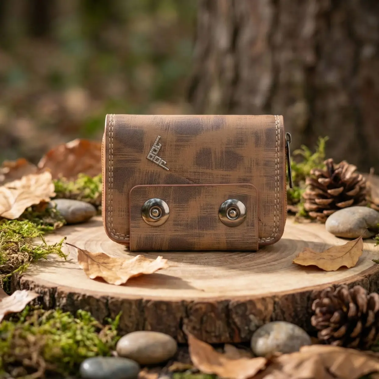 China Card holder Wallet Brown & Black shadow
