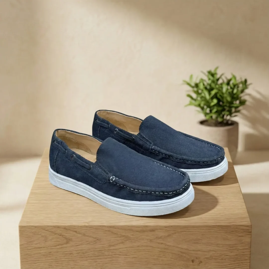 G Leather Dark Navy Casual Loafer