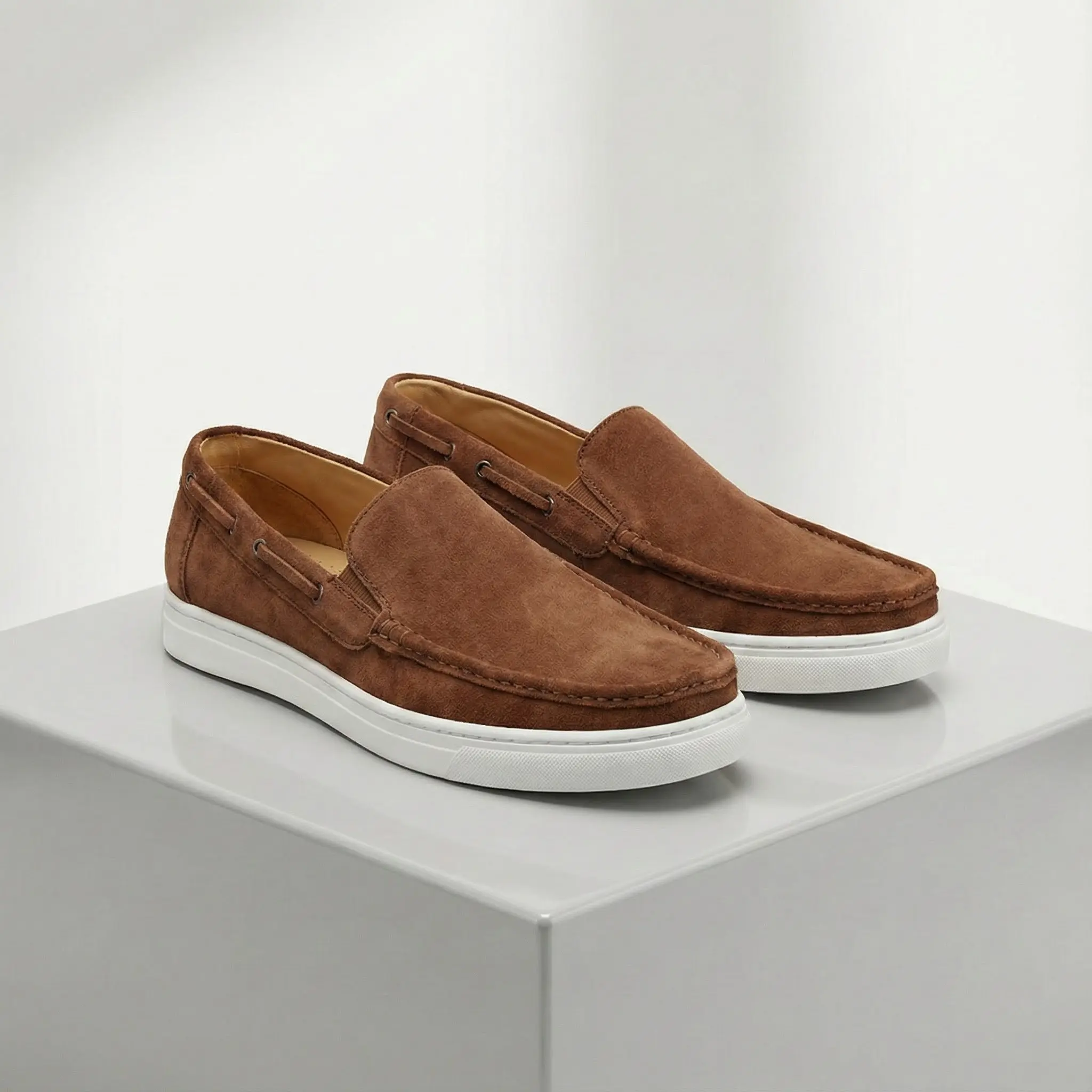G Leather Sleek Brown Casual Loafer