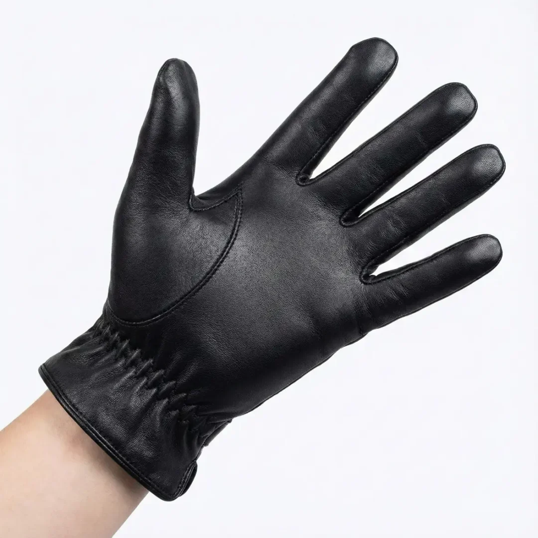 Premium Genuine Sheepskin Leather Gloves – The Epitome of Luxury & Comfort (Black)