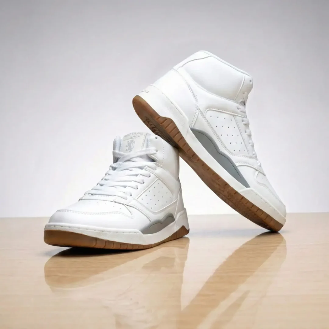 Redtape High-Neck Sneakers | White - Premium Edition